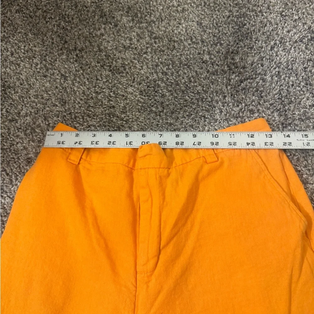 Love Tree Orange Linen Cargo Pants- Size L - Picture 3 of 5